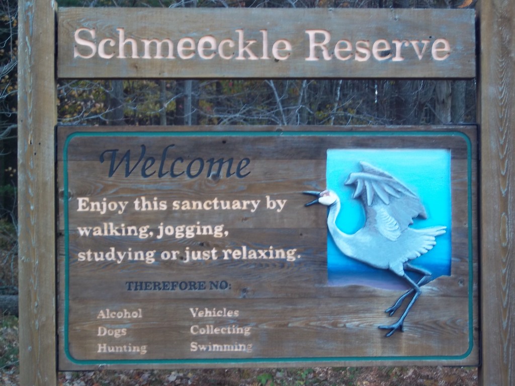 Welcome Sign to Schmeeckle Reserve