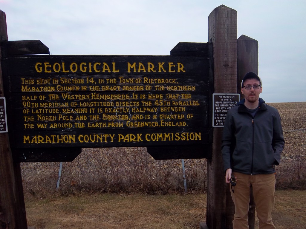 The informational Marker at the 45x90 point in Poniatowski, WI