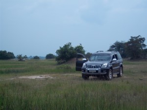 Our Toyota Land Cruiser Prado on Safari at Akagera National Park
